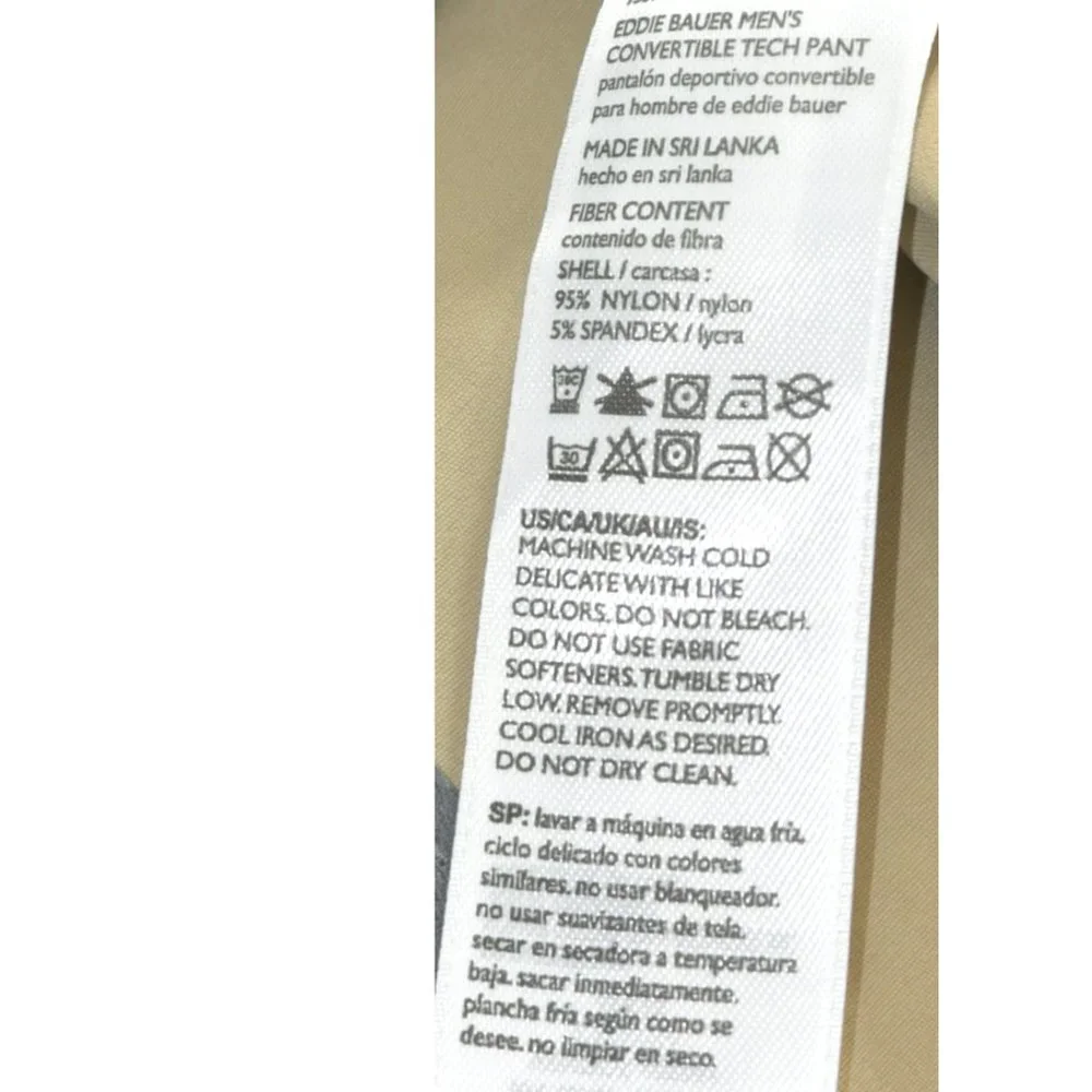 Eddie Bauer Convertible Tech Pants Tan - Picture 9 of 10